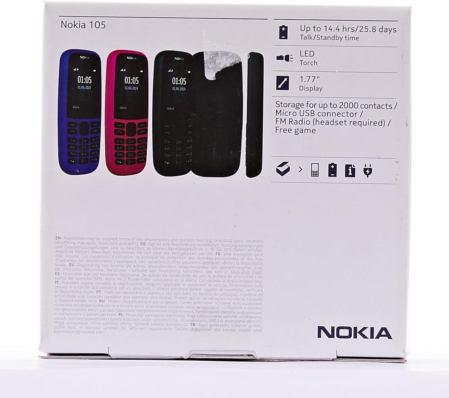 Nokia 105 (4th Edition) all carriers 1.77 Inch UK SIM Free Feature Phone (Single SIM) – Black-7