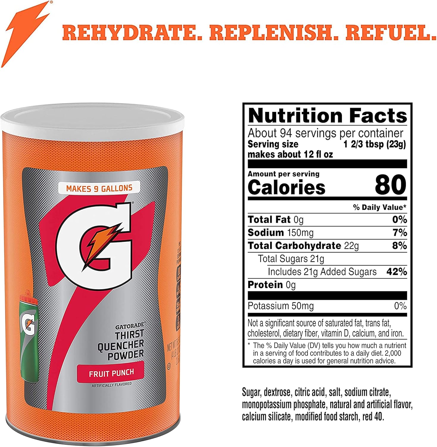 Gatorade Thirst Quencher Powder, Fruit Punch, oz Canister-1