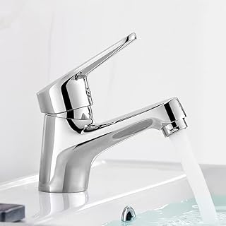 Ibergrif M11050 Bathroom Basin Taps,Sink Taps Mixers Chrome Brass with UK Standard Hoses