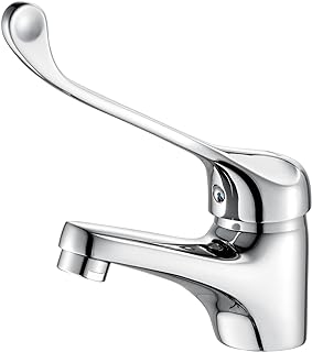 Ibergrif M11053 Bari, Basin Medical Handle, Bathroom Tap, Chrome, Silver