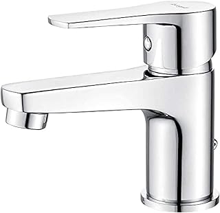 Ibergrif M11057 Bathroom Basin Taps, Sink Taps Mixers Chrome Brass with UK Standard Hoses