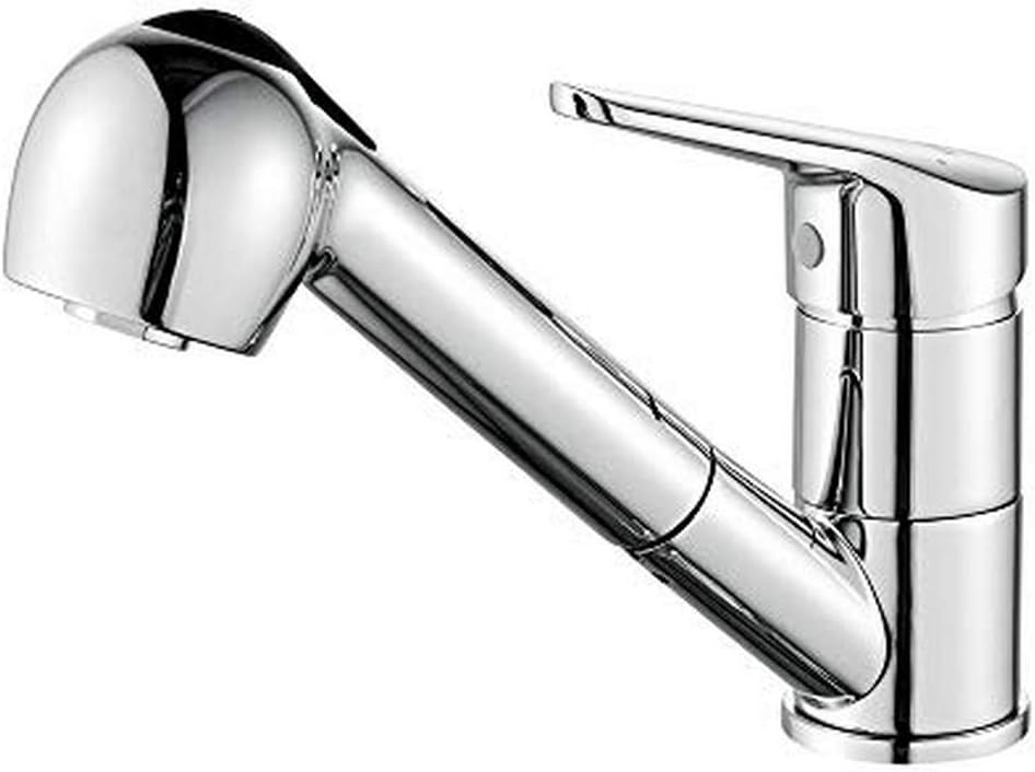 Ibergrif Roma - Kitchen Sink Mixer taps with Pull Out Spray Head, Chrome, Silver M14550-0