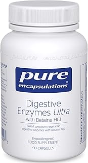 Pure Encapsulations - Digestive Enzymes Ultra with Betaine HCl - Broad Spectrum Vegetarian Digestive Enzymes - Lactose, Protein & Fat Digestion - 90 Capsules