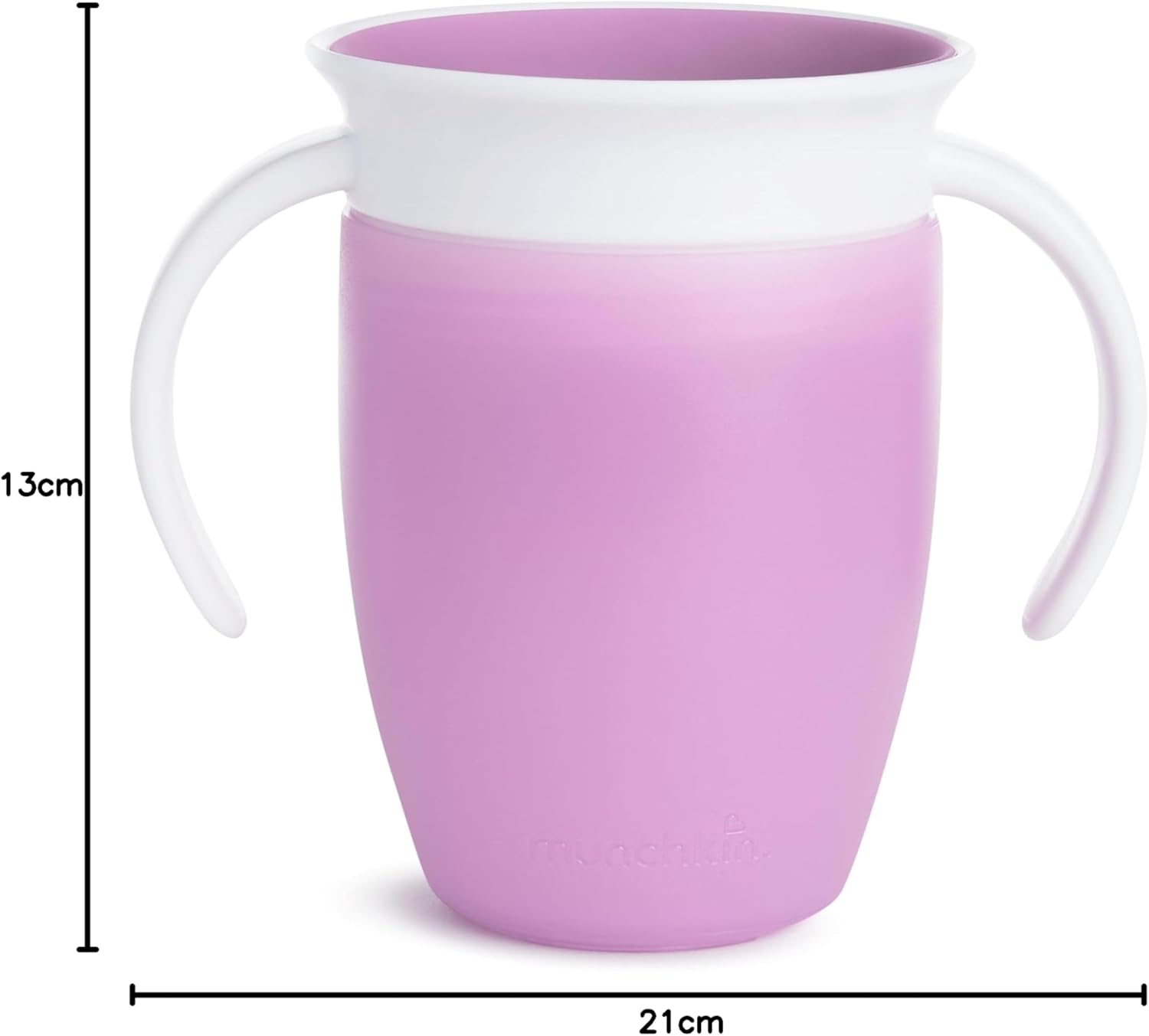 Munchkin Miracle 360 Sippy Cup| Trainer Toddler Cup| BPA Free Baby Cup with Handles| Non Spill Cup| Dishwasher Safe Baby Cup| Leakproof Childrens Cup| Baby Weaning Cup from 6months | 7oz/207ml| Purple-7