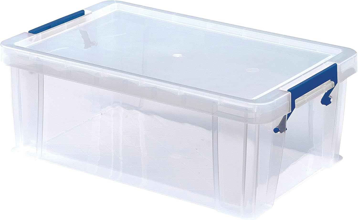 BANKERS BOX 10L Plastic Storage Boxes with Lids. ProStore Super Strong Plastic Storage Boxes (14 x 34 x 21.5cm), Made in the UK, Clear-0