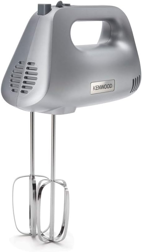 Kenwood Handmixer, 450W, 5 Speeds, Stainless Steel Kneaders and Beaters for Durability and Strength HMP30.A0SI- Silver-1