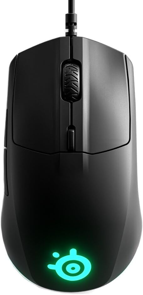 SteelSeries Rival 3 - Gaming Mouse - 8,500 CPI TrueMove Core Optical Sensor - 6 Programmable Buttons - Split Trigger Buttons - Black-0