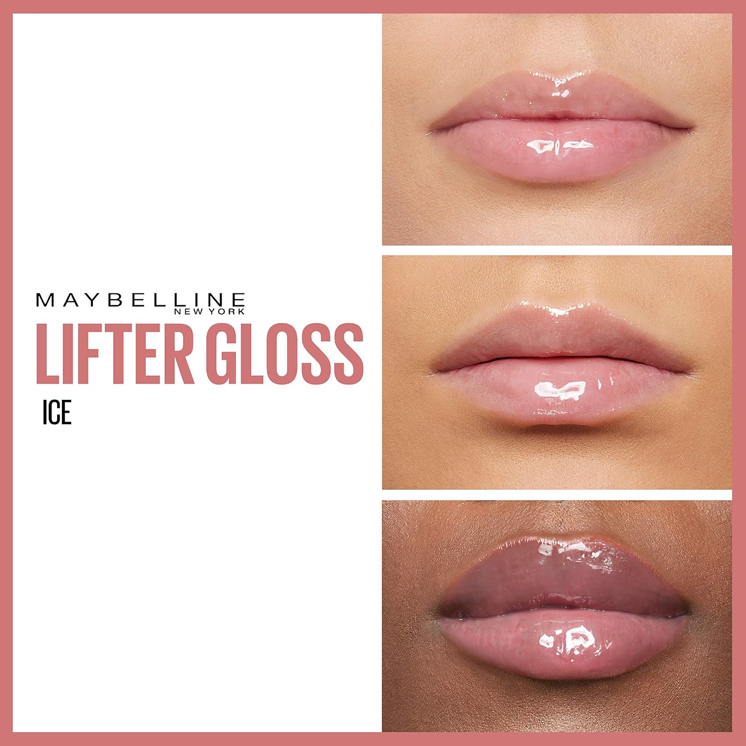 Maybelline New York Lifter Gloss, Hydrating Lip Gloss with Hyaluronic Acid, 5.4 ml, Shade: 002 Ice-3