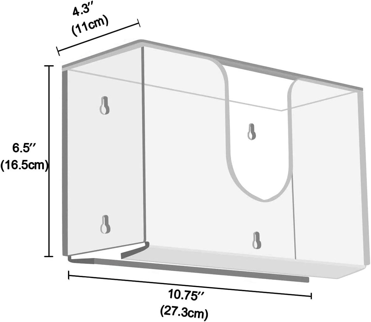 HIIMIEI Paper Towel Dispenser Wall Mounted, Acrylic Paper Towel Holder, Hand Towel Dispenser for Folded Hand Towels, Perfect for Kitchen, Bathroom, Restaurants-4