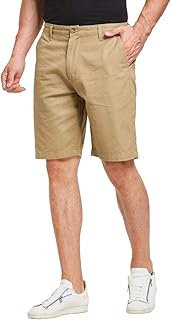 JustSun Mens Casual Chino Shorts Classic Summer