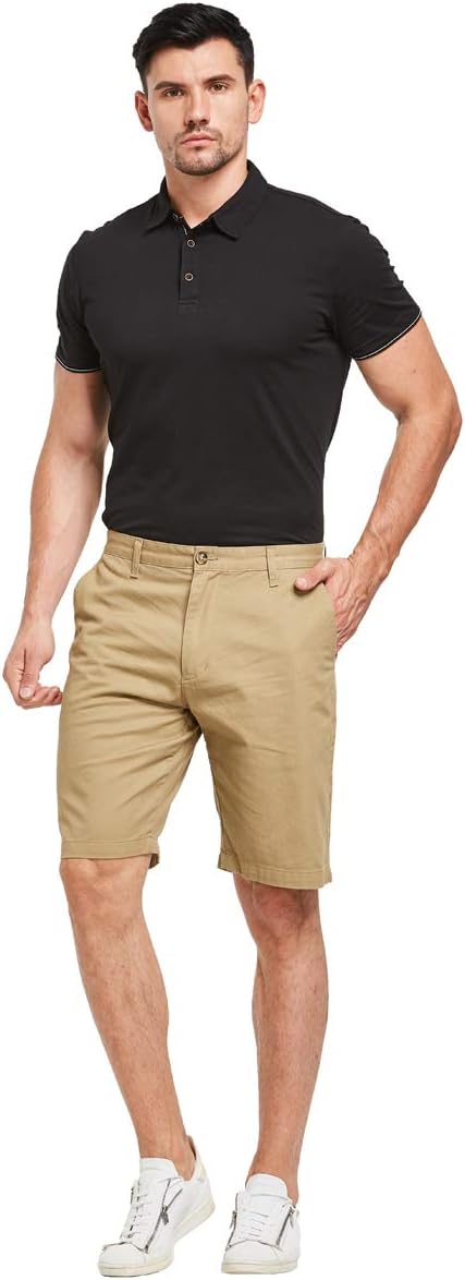 JustSun Mens Casual Chino Shorts Classic Summer-2