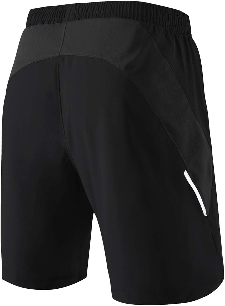 Kyopp Men's Shorts Casual Sports Shorts Workout Gym Running with Zip Pockets Quick Dry Rugby Shorts…-1