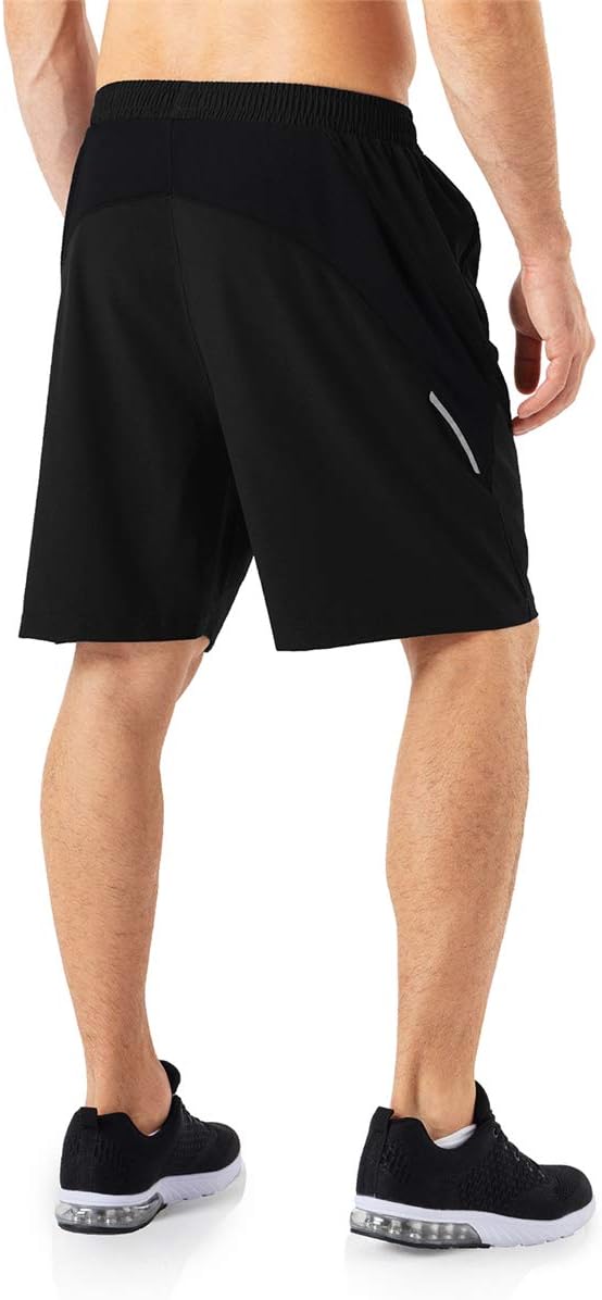 Kyopp Men's Shorts Casual Sports Shorts Workout Gym Running with Zip Pockets Quick Dry Rugby Shorts…-5