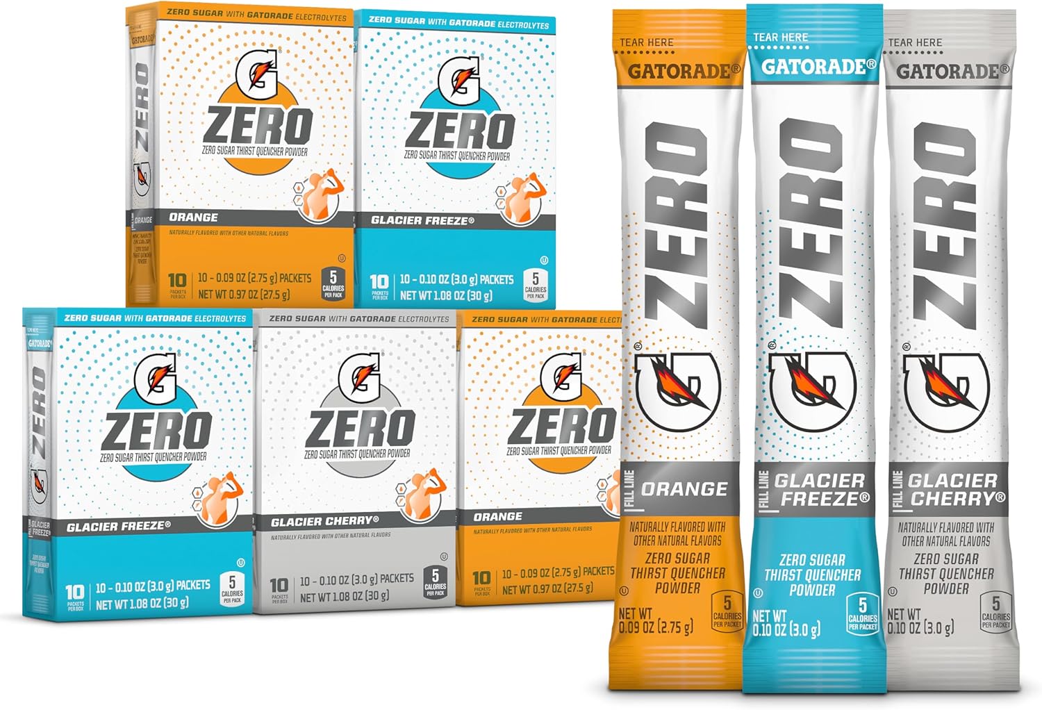 Gatorade Zero Powder, 3 Flavor Variety Pack, 50 Count-0