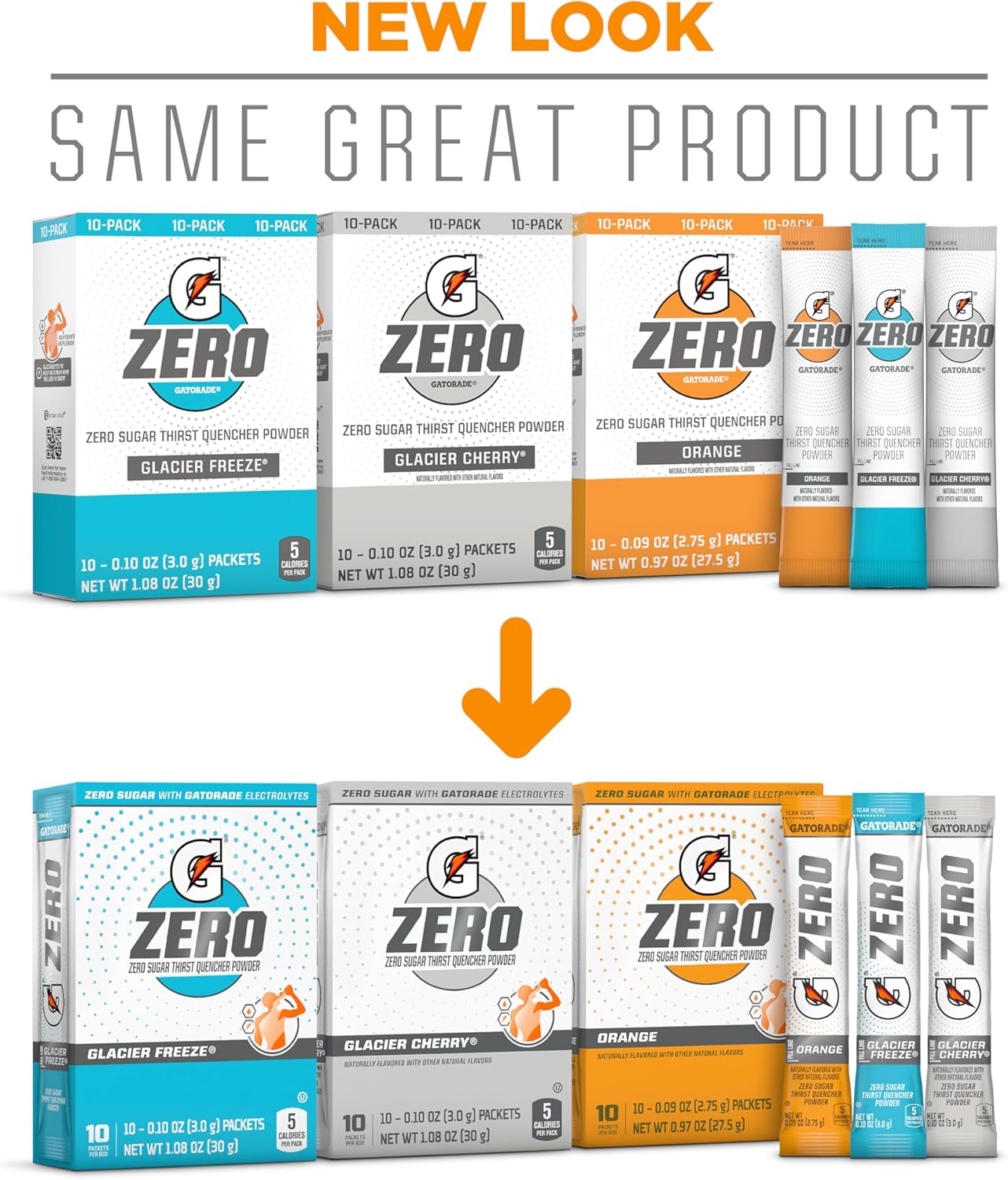 Gatorade Zero Powder, 3 Flavor Variety Pack, 50 Count-2