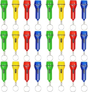 THE TWIDDLERS - 24 Mini Torch Keychains - Assorted Flashlight Colours, Ideal Small Torches for Party Bag Fillers for Kids