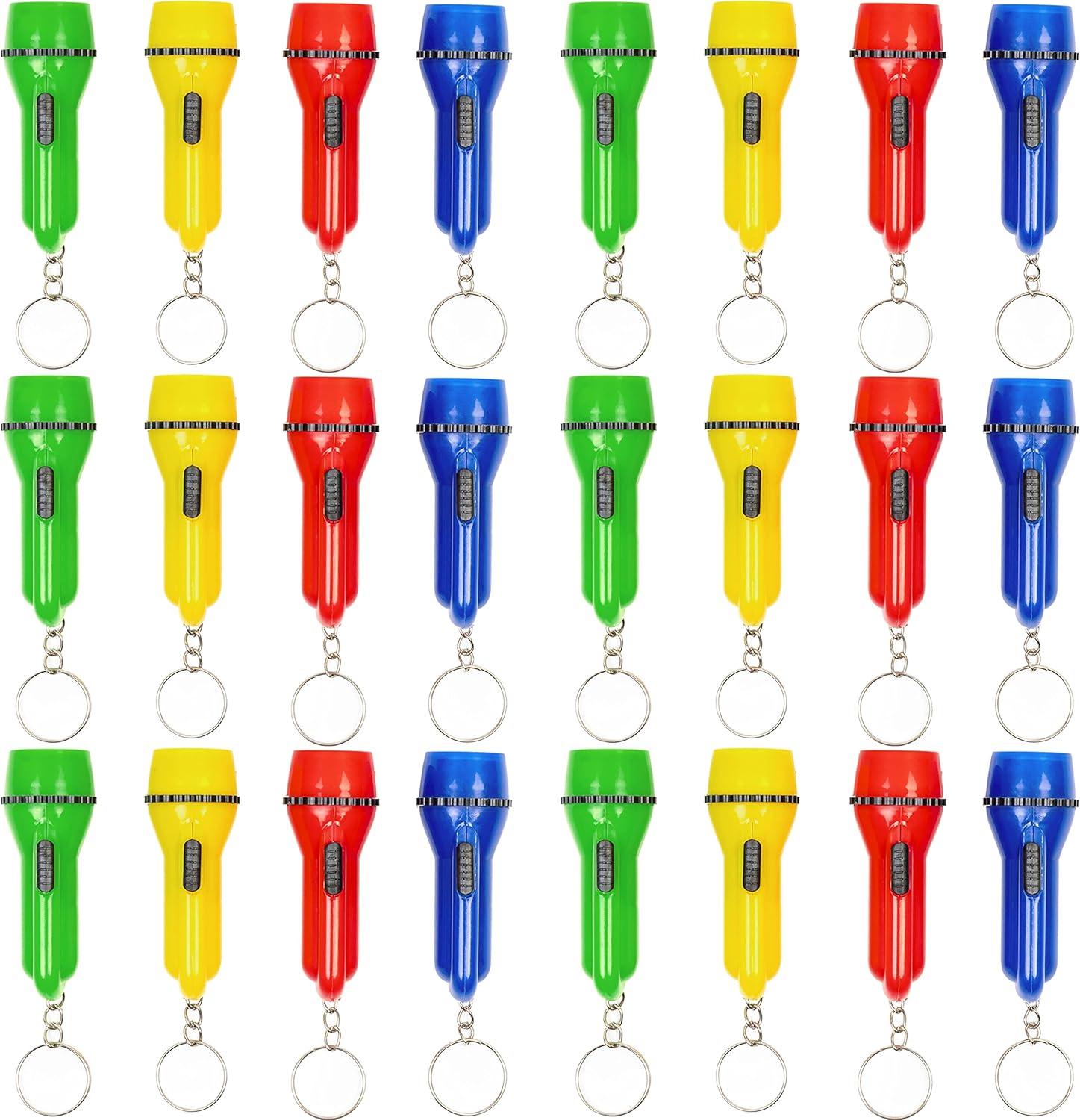 THE TWIDDLERS - 24 Mini Torch Keychains - Assorted Flashlight Colours, Ideal Small Torches for Party Bag Fillers for Kids-0