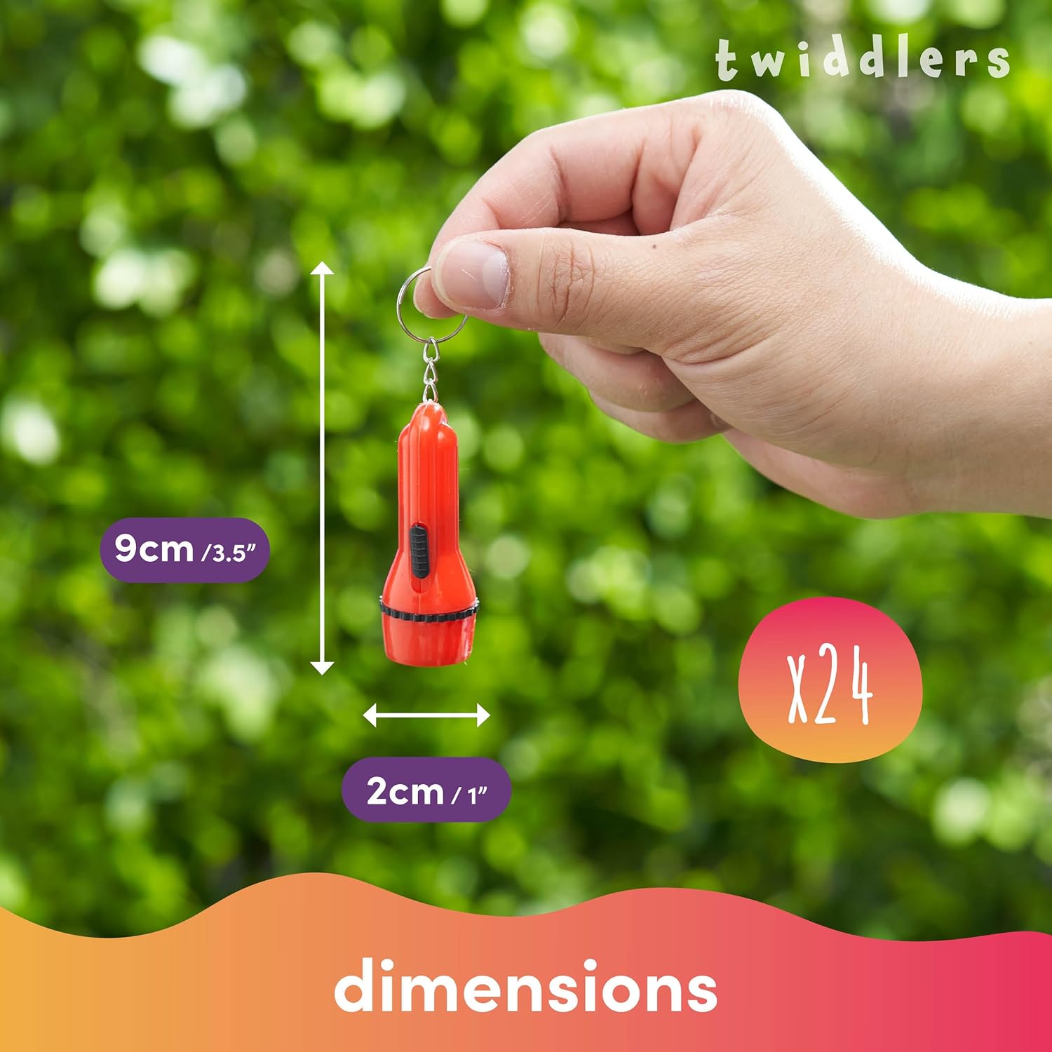 THE TWIDDLERS - 24 Mini Torch Keychains - Assorted Flashlight Colours, Ideal Small Torches for Party Bag Fillers for Kids-2