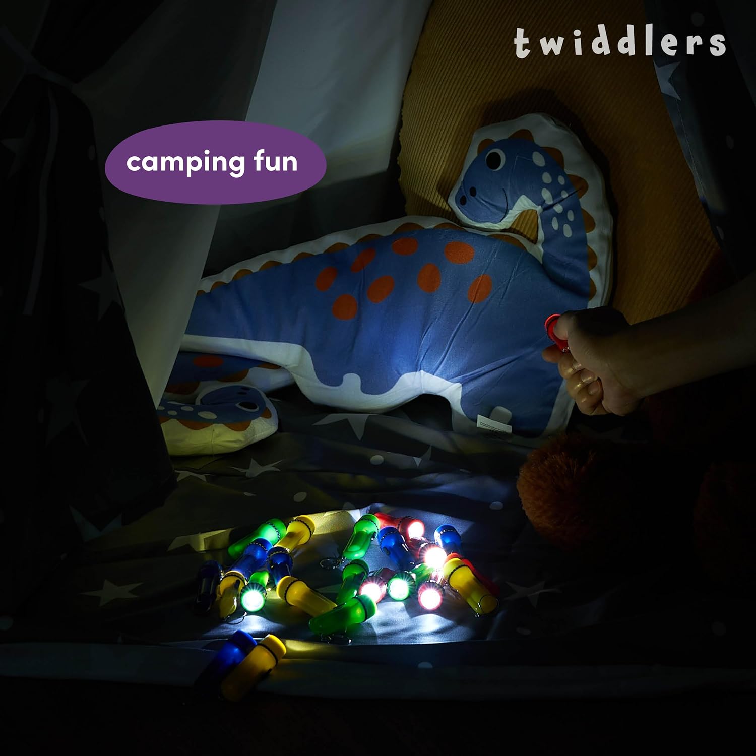 THE TWIDDLERS - 24 Mini Torch Keychains - Assorted Flashlight Colours, Ideal Small Torches for Party Bag Fillers for Kids-7