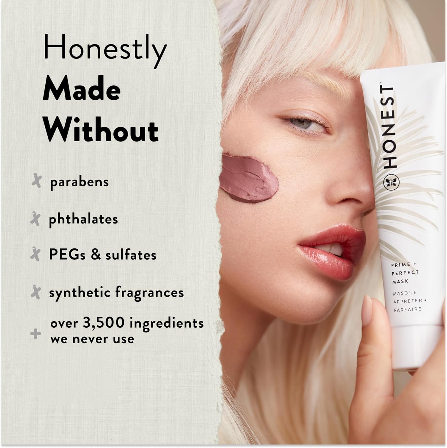 Honest Beauty Antioxidant-Rich Moisturizing Prime + Perfect Mask | Smooths, Firms, + Preps | Shea Butter, Superfruits, Vitamin E | EWG Verified, Vegan + Cruelty Free | 2 fl oz-4