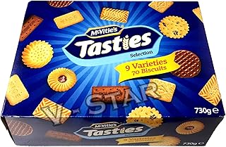 MCVITIE'S TASTIES Selection 730g - 9 Varieties 70 Biscuits Box