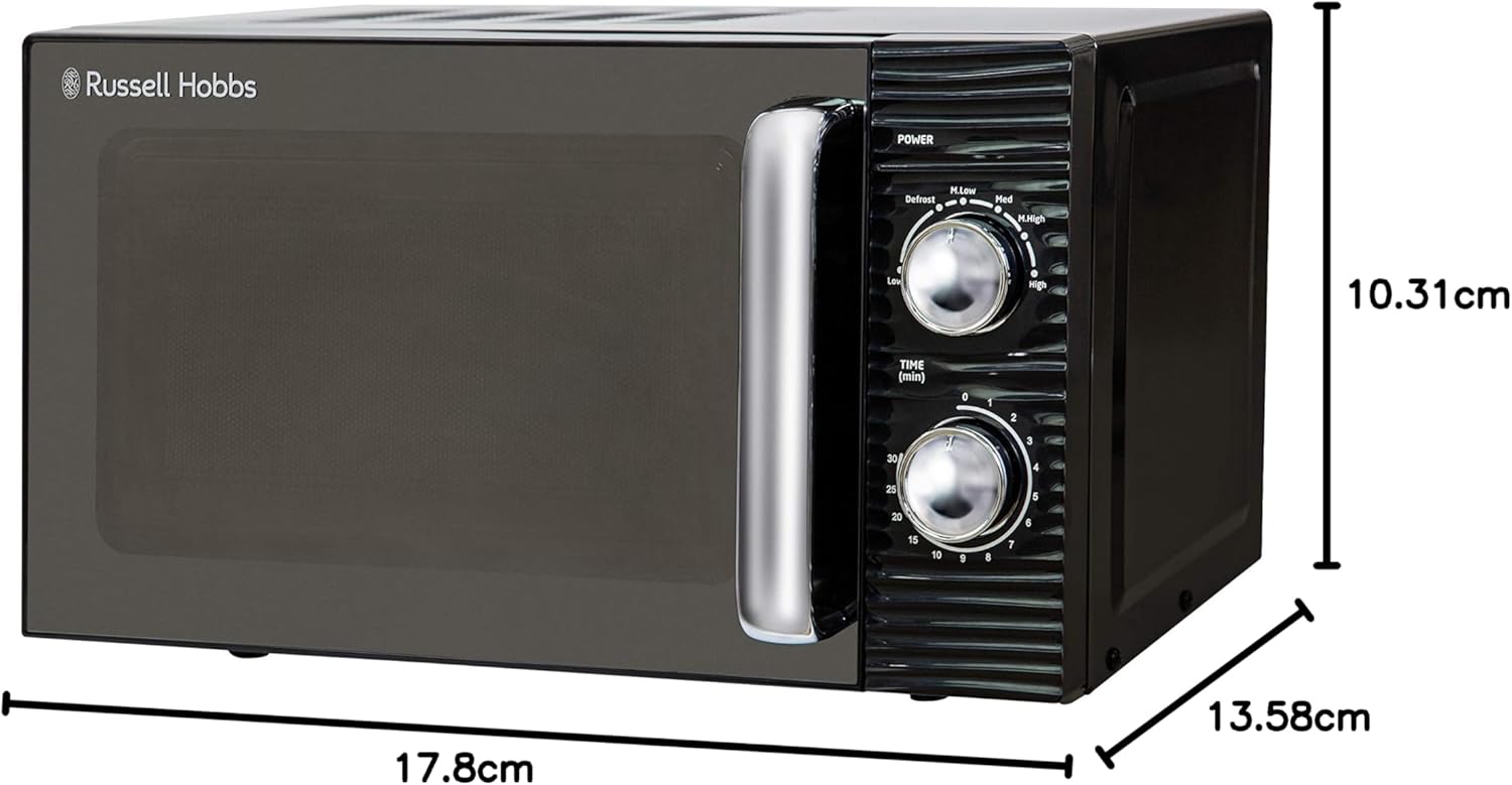 Russell Hobbs RHM1731B INSPIRE Black 17 Litre Manual Microwave-10