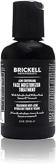 Brickell Men's Acne Controlling Face Moisturizer Treatment for Men, Natural and Organic Acne Face Moisturizer Treatment to Clear Acne, Even Skin Tone and Moisturize Skin, 2% Salicylic Acid, 59 ml