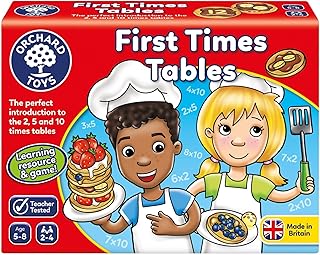 Orchard Toys First Times Tables Game, Helps Teach 2, 5 and 10 Times Tables, Multiplication Game, Perfect for children age 5-8, Educational Maths Game