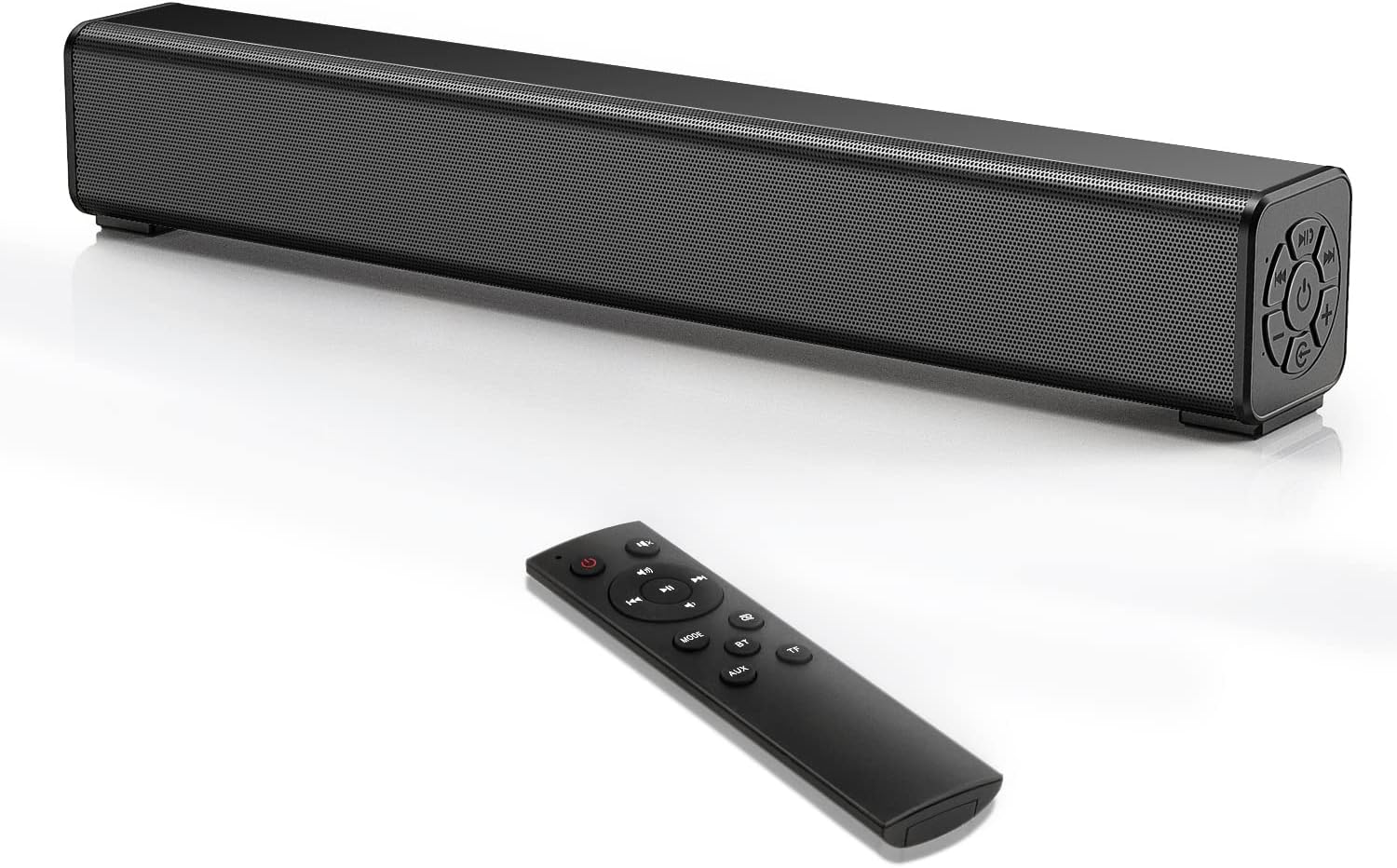 PC Soundbar, Wired and Wireless Computer Speaker Home Theater Stereo Sound Bar for PC, Desktop, Laptop, Tablet, Smartphone [RCA, AUX], Black-0