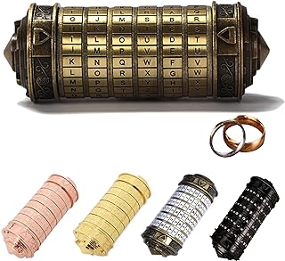 MINGZE Da Vinci Code, Mini Cryptex For Christmas Valentine's Day Most Interesting Creative Romantic Birthday Gifts For Boyfriend and Girlfriend Brain Teaser Lock Puzzles…