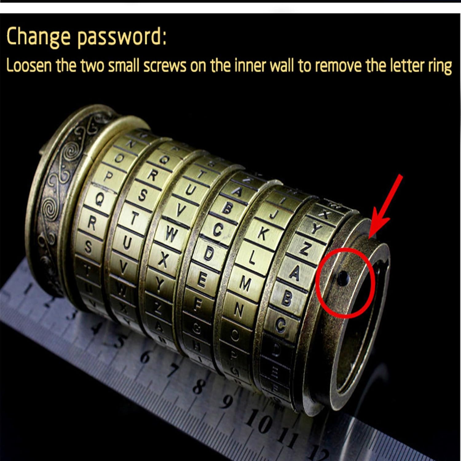 MINGZE Da Vinci Code, Mini Cryptex For Christmas Valentine's Day Most Interesting Creative Romantic Birthday Gifts For Boyfriend and Girlfriend Brain Teaser Lock Puzzles…-2