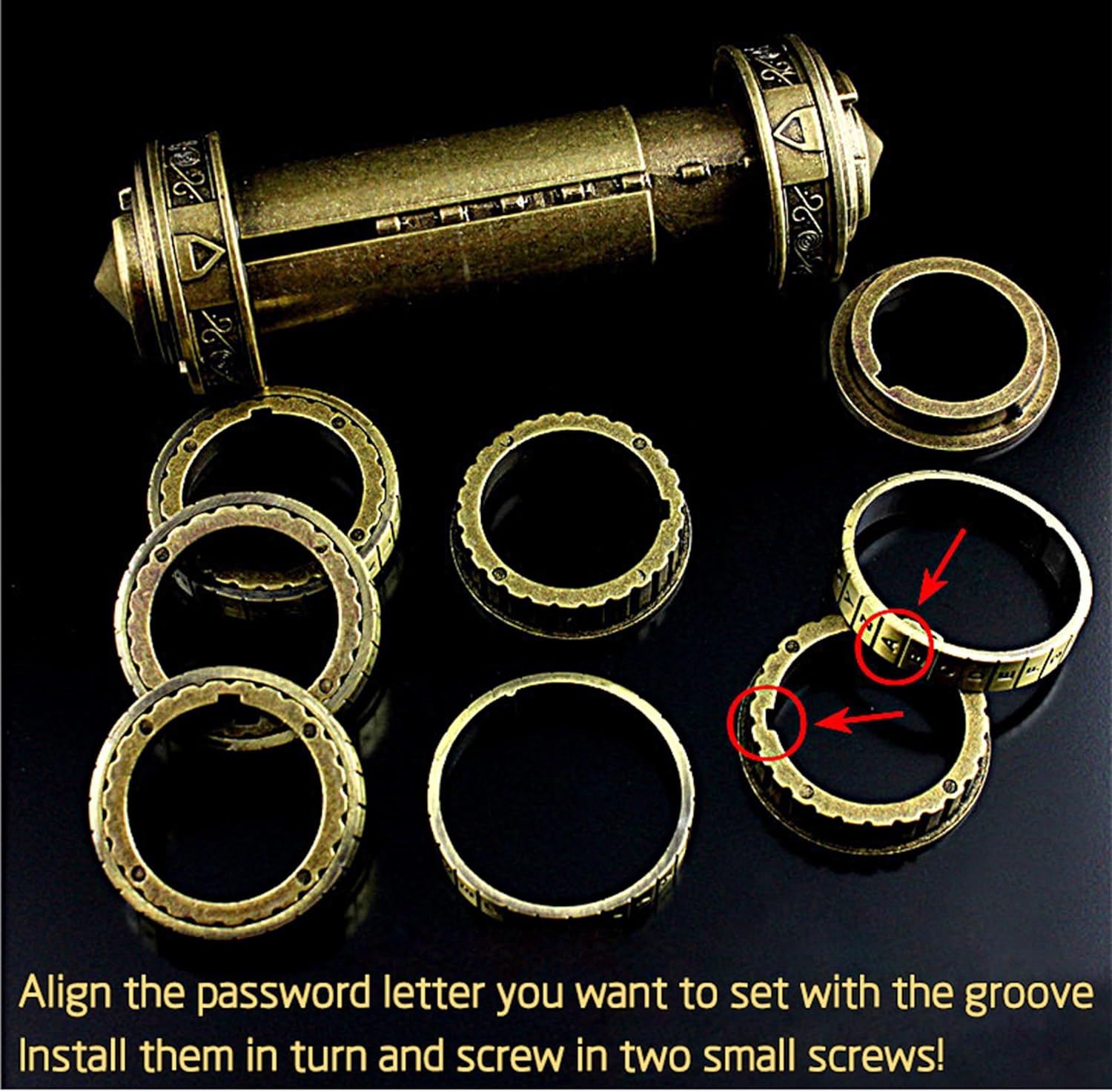 MINGZE Da Vinci Code, Mini Cryptex For Christmas Valentine's Day Most Interesting Creative Romantic Birthday Gifts For Boyfriend and Girlfriend Brain Teaser Lock Puzzles…-3