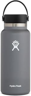 Hydro Flask Water Bottle 946 ml (32 oz) - Vacuum Insulated Stainless Steel Water Bottle with Leak Proof Flex Cap and Powder Coat - BPA-Free - Wide Mouth - Stone