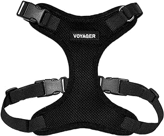 Best Pet Supplies Voyager Step-in Lock Pet Harness - All Weather Mesh, Adjustable Step in Harness for Cats and Dogs Black, M