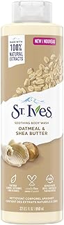 St. Ives Soothing Body Wash (650ml) Moisturising Cleanser Oatmeal & Shea Butter Made with Plant-Based Cleansers & 100% Natural Extracts 16 oz Shower Gel