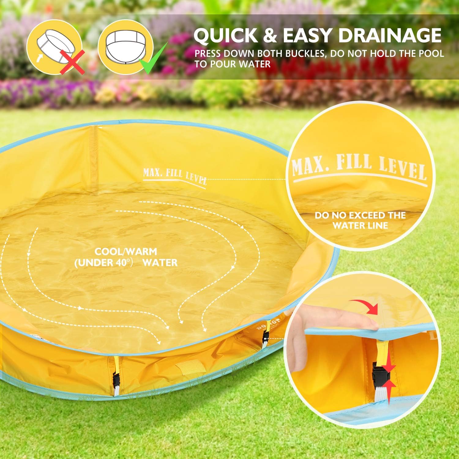 Peradix Ball Pit Play Tent/Paddling Pool 2 In 1 - Pop Up Play Tent With Sunshade And Basketball Hoop Toys For Kids/Baby -Available in all seasons-4