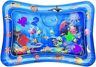 Wendergo Tummy Time Mat Inflatable Water Mat Baby Playmat Sensory Toy Early Development Activity Pad for Infants & Toddlers 3 6 9 Months Newborn Girls Boys