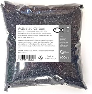 Intralabs Activated Carbon 600g - Small Charcoal Granules Fish Tank Filter Media Aquariums