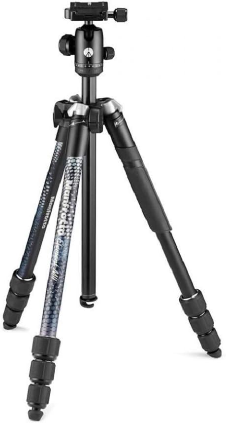 Manfrotto Element MII Camera Tripod, Travel Tripod in Aluminium with Ball Head and Carrying Bag, for Compact Cameras, CSC, DSLR, Photography Accessories for Content Creation and Vlogging-0