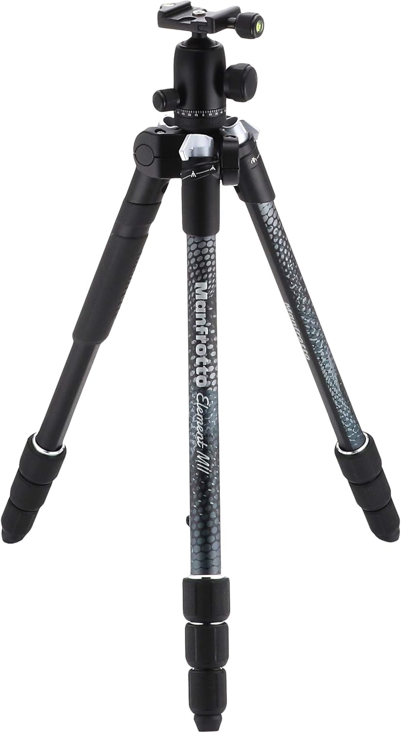 Manfrotto Element MII Camera Tripod, Travel Tripod in Aluminium with Ball Head and Carrying Bag, for Compact Cameras, CSC, DSLR, Photography Accessories for Content Creation and Vlogging-12