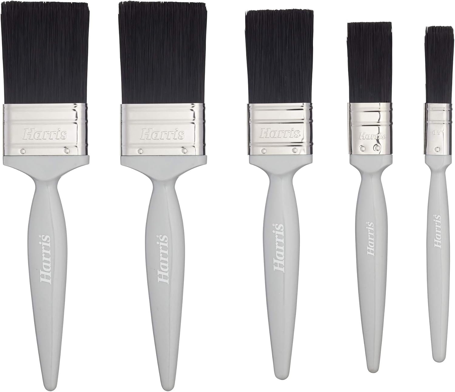 Essen 5PK Gloss Paint Brush Set, Silver-0