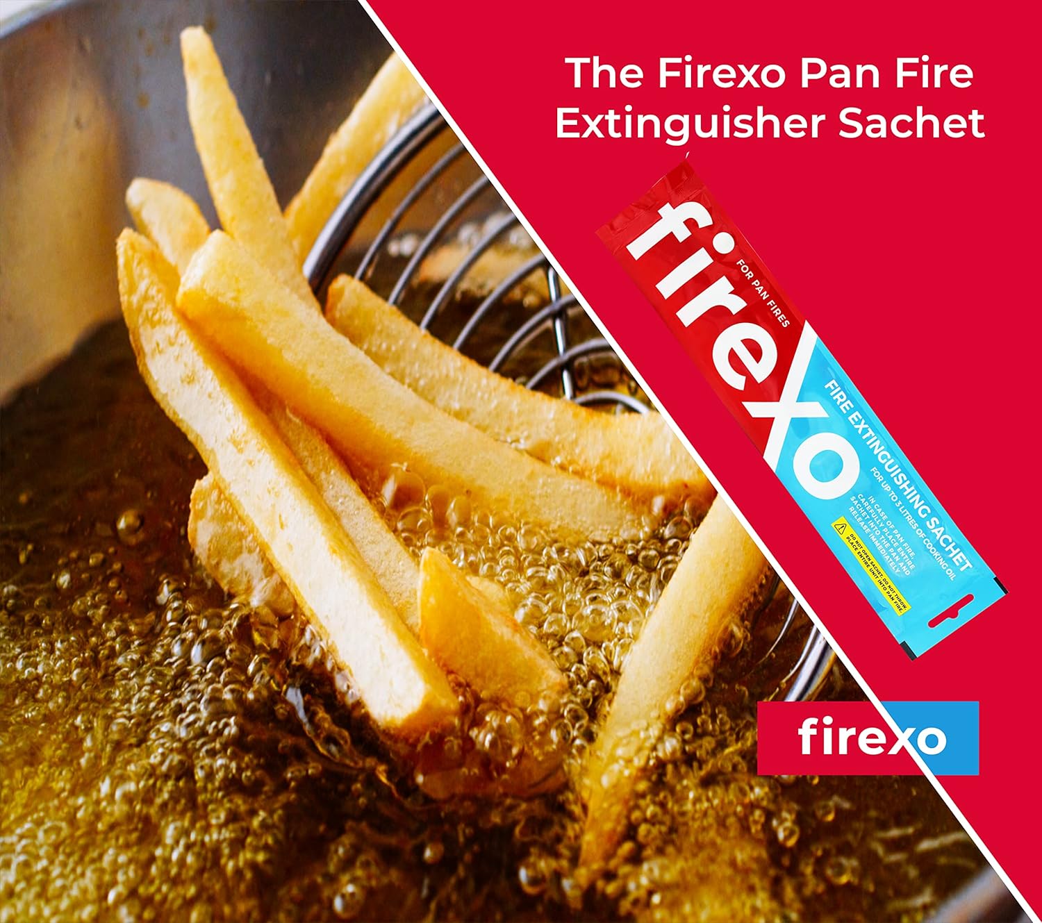 Firexo Pan Fire Extinguisher Sachet (Pack of 3) - Fire Extinguisher Blanket Alternative - Pan Fire Safety Extinguisher for all Oil & Fat Cooking Pan Fires, Home BBQ, Camping, Auto, RVs & Caravan-2