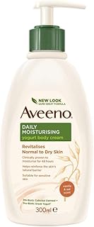 Aveeno Daily Moisturising Yogurt Body Cream, Vanilla, 300 Ml (Pack Of 1), Vanilla & Oat Scent