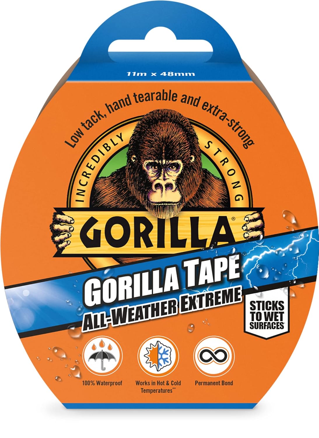 Gorilla 3044020 Tape All Weather Extreme Black 48mm x 11m-0