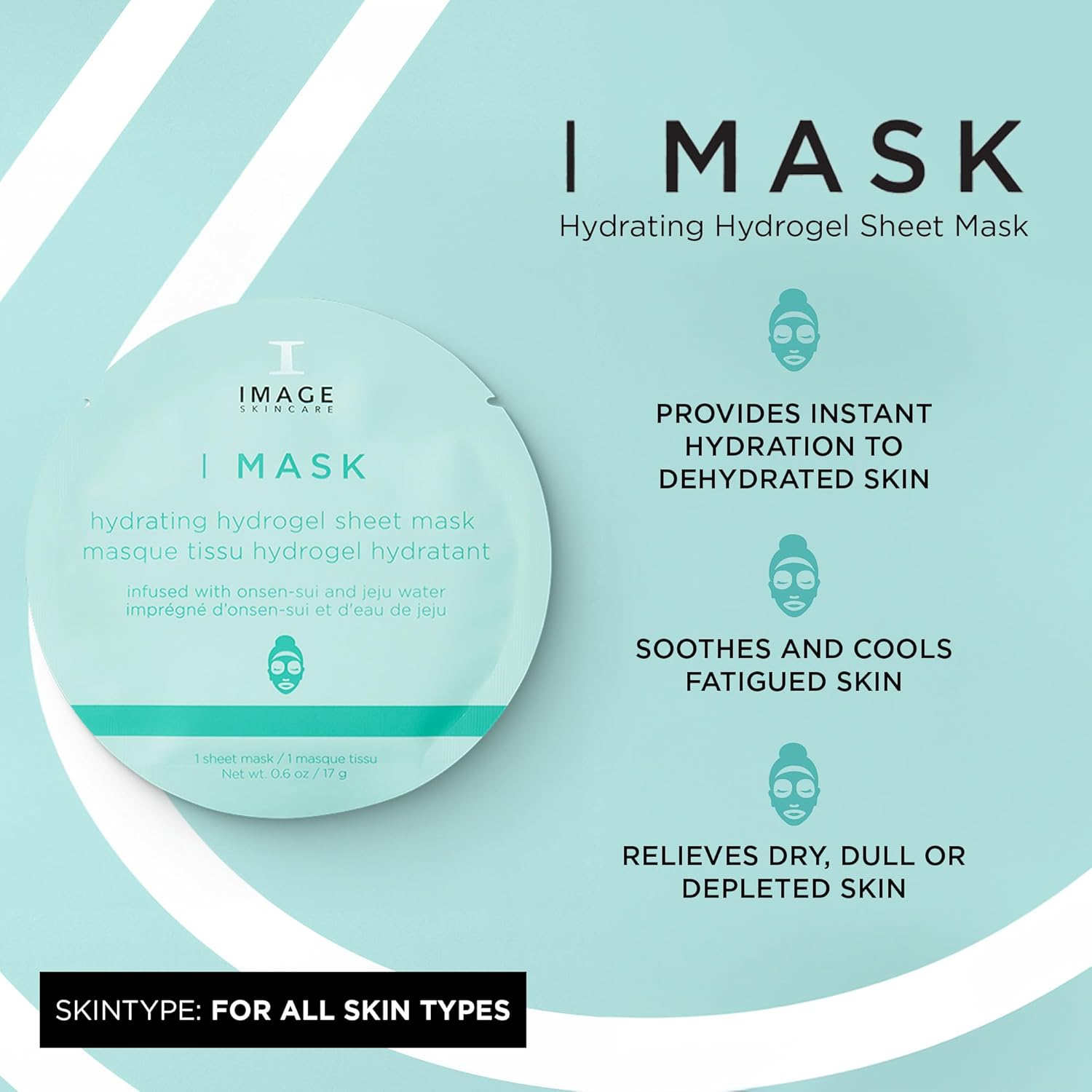 IMAGE Skincare, Hydrogel Sheet Mask 5pk Gift Set, I MASK Facial Hydrating Serum Mask, Hyaluronic Acid, Stocking Filler Pack of 5-1