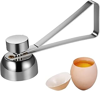 nuoshen Egg Topper, Stainless Steel Eggshell Cutter Kitchen Egg Opener Tool Egg Cracker Remover Egg Shell Separator for Hard Soft Boiled Eggs