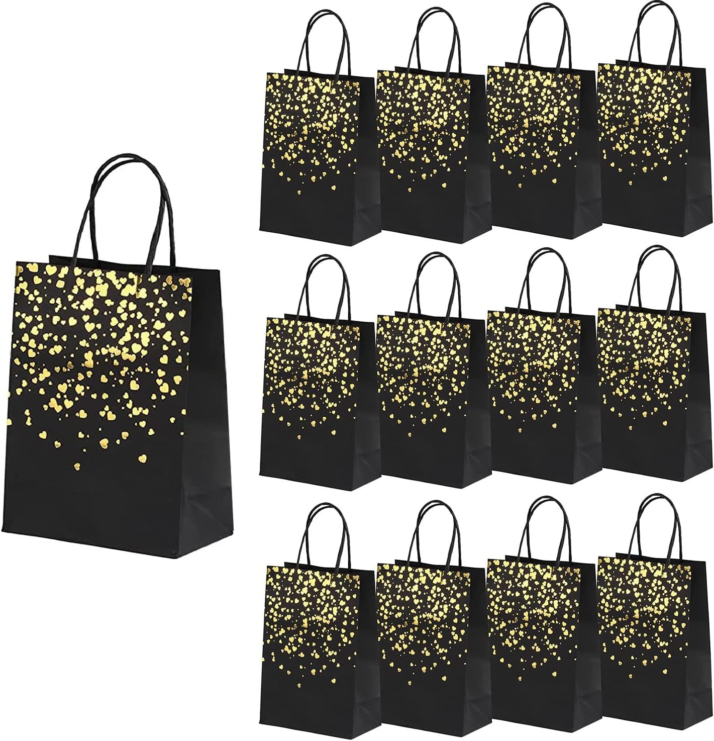 XNX 24Pcs Paper Party Bags,Gift Kraft Bag Hen Party Bags with Handles for Birthday,Wedding Keepsake Night Celebrations-0