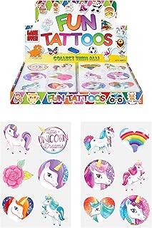 HENBRANDT Temporary Tattoo's - UNICORN - 5 packs = 60 Tattoos supplied