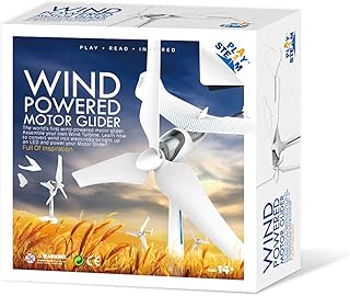 PLAYSTEM Green Powered Generators to Energize Electric Airplanes - STEM Toys Educational Gift for Kids & Teens, Girls & Boys 3-inch-Tall Long-Bladed Turbine