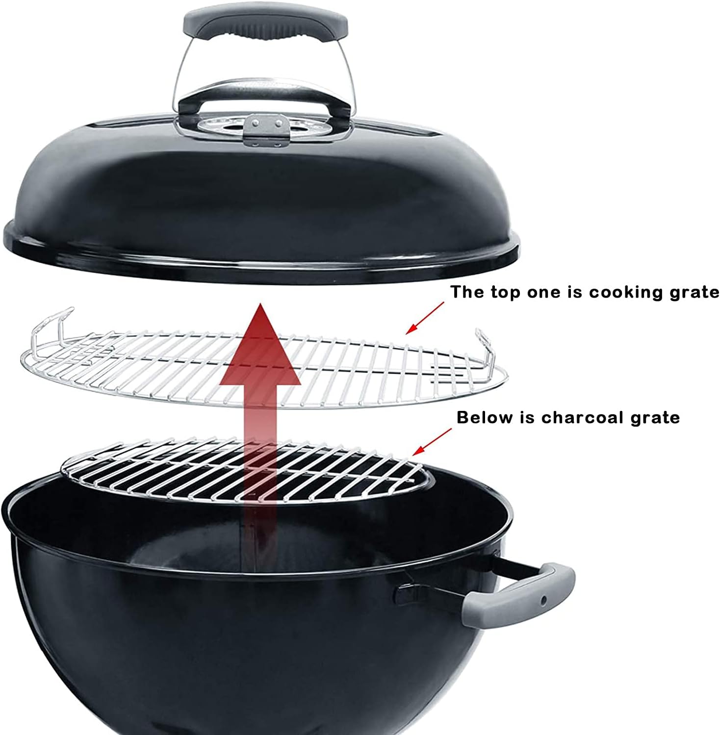 Denmay 34.8CM DIA Cooking Grill Grate 7431 for Weber Charcoal Grill 37CM DIA, Jumbo Joe, One-Touch, Smokey Mountain Smoker, Tuck-n-Carry Grills, Grills Replacement Parts-4